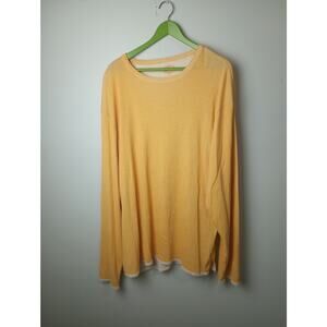 Tommy Bahama Relax Pima Cotton‎ Butter Yellow Long sleeve Shirt Base Layer XL